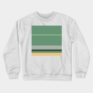 A refined tranquility of Silver Foil, Onyx, Oxley, Pale Olive Green and Pale Gold stripes. Crewneck Sweatshirt